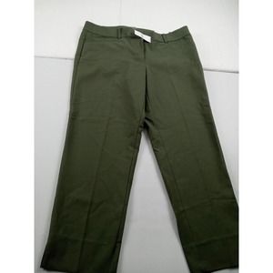 Loft Pants Women Size 12 The Riviera Marissa Fit Green Croped Classic